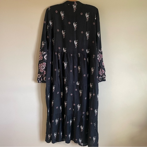Ananda’s Collection Button Down Maxi Dress Long Sleeve India 100% Rayon - Picture 6 of 14